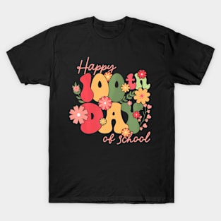 Groovy 100 Days Of School Teacher 100Th Day Girls T-Shirt